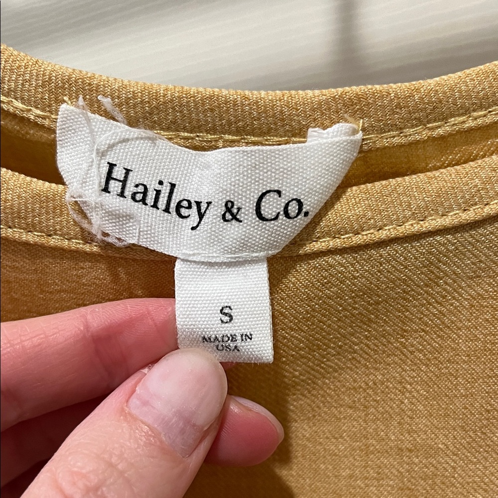 Judith March Mustard Ruffle Crop Top - Picture 2 of 2